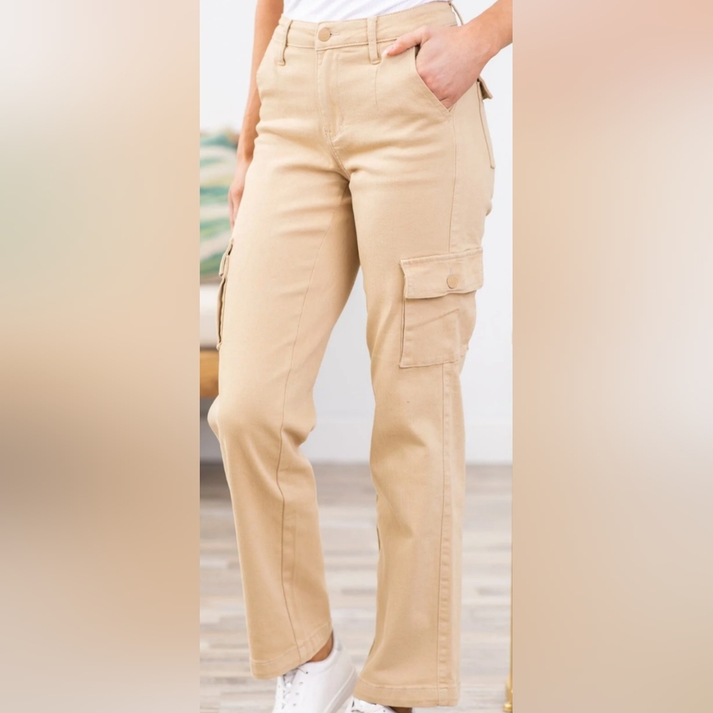 Judy Blue Tan Cargo Pants